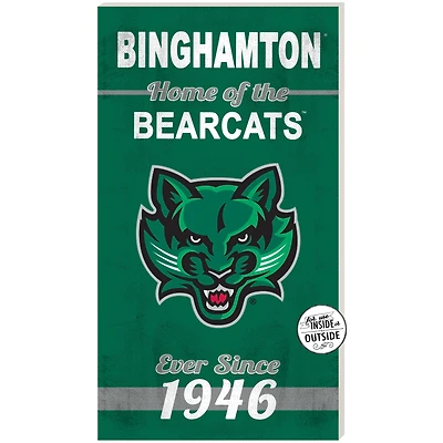 Green Binghamton Bearcats 11'' x 20'' Home Of The Sign