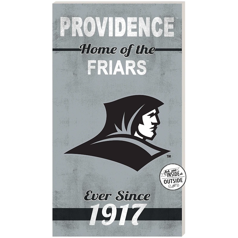 Silver Providence Friars 11'' x 20'' Home Of The Sign