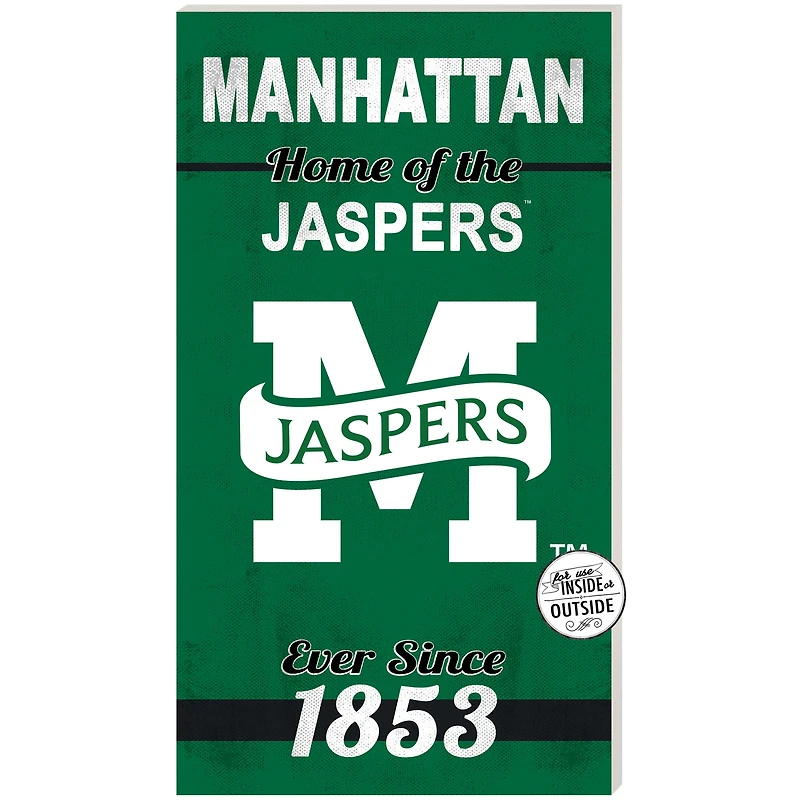 Green Manhattan Jaspers 11'' x 20'' Home Of The Sign