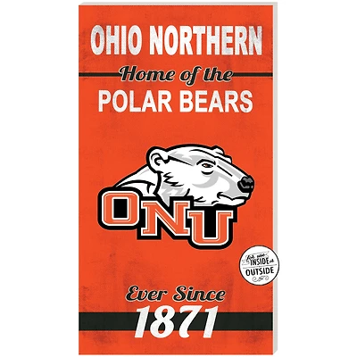 Orange Ohio Northern Polar Bears 11'' x 20'' Home Of The Sign