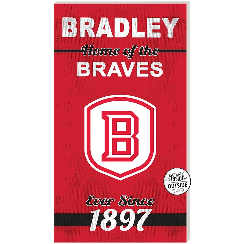 Red Bradley Braves 11'' x 20'' Home Of The Sign