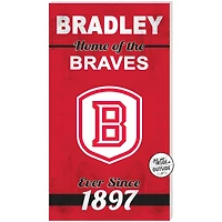 Red Bradley Braves 11'' x 20'' Home Of The Sign