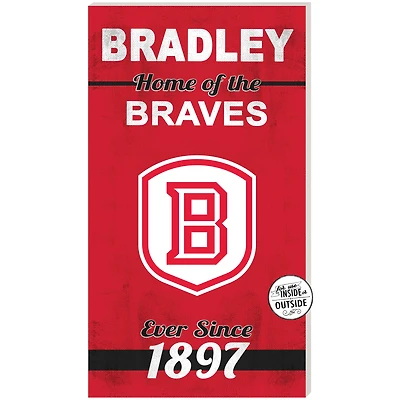 Red Bradley Braves 11'' x 20'' Home Of The Sign