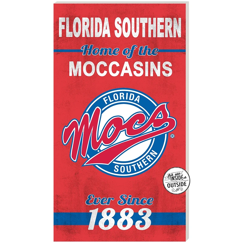 Scarlet Florida Southern Moccasins 11'' x 20'' Home Of The Sign