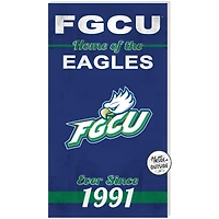 Blue Florida Gulf Coast Eagles 11'' x 20'' Home Of The Sign