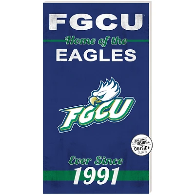Blue Florida Gulf Coast Eagles 11'' x 20'' Home Of The Sign
