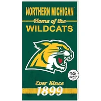 Green Northern Michigan Wildcats 11'' x 20'' Home Of The Sign