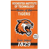 Orange Rochester Institute of Technology Tigers 11'' x 20'' Home Of The Sign
