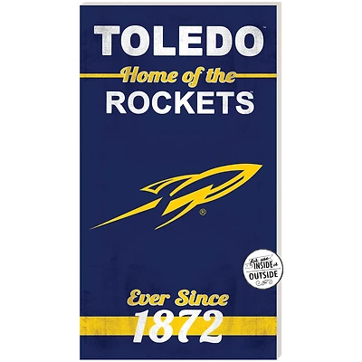 Navy Toledo Rockets 11'' x 20'' Home Of The Sign