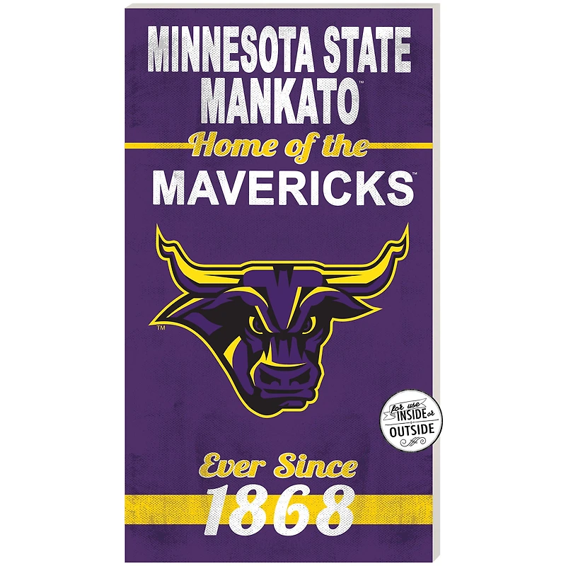 Purple Minnesota State Mavericks 11'' x 20'' Home Of The Sign