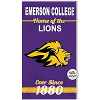 Purple Emerson College Lions 11'' x 20'' Home Of The Sign