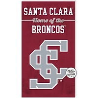 Maroon Santa Clara Broncos 11'' x 20'' Home Of The Sign