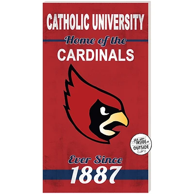 Red Catholic University Cardinals 11'' x 20'' Home Of The Sign