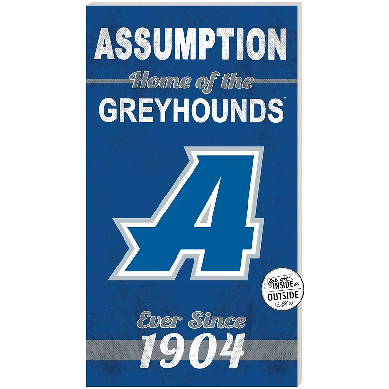 Blue Assumption Greyhounds 11'' x 20'' Home Of The Sign