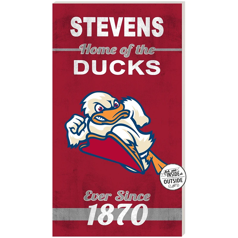Red Stevens Institute of Technology Ducks 11'' x 20'' Home Of The Sign