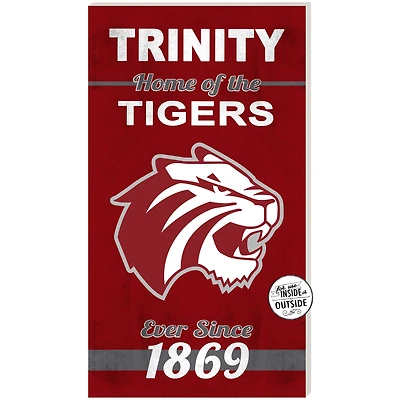 Maroon Trinity Tigers 11'' x 20'' Home Of The Sign