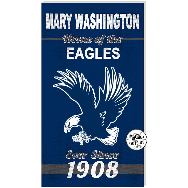 Navy University of Mary Washington Eagles 11'' x 20'' Home Of The Sign