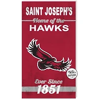 Crimson Saint Joseph's Hawks 11'' x 20'' Home Of The Sign