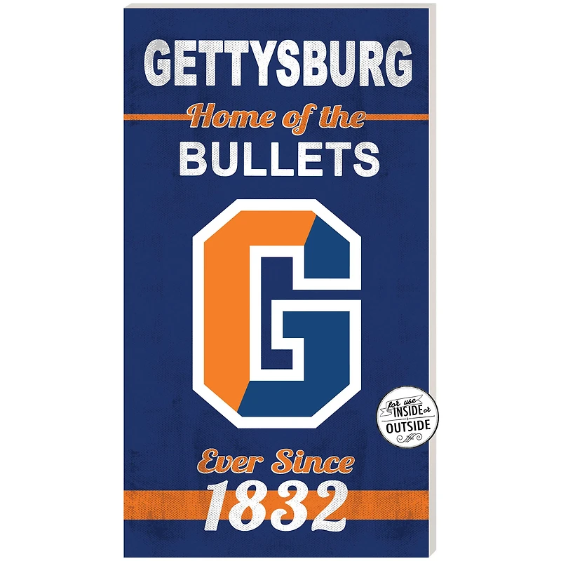Blue Gettysburg Bullets 11'' x 20'' Home Of The Sign