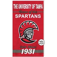 Red University of Tampa Spartans 11'' x 20'' Home Of The Sign