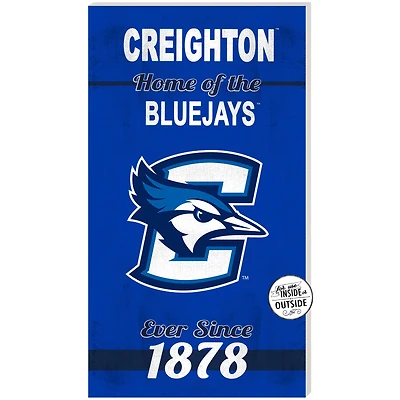 Blue Creighton Bluejays 11'' x 20'' Home Of The Sign