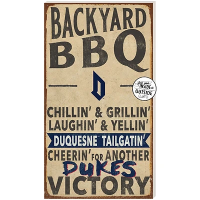 Brown Duquesne Dukes 11'' x 20'' Indoor/Outdoor BBQ Sign