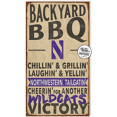 Brown Northwestern Wildcats 11'' x 20'' Indoor/Outdoor BBQ Sign