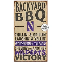Brown Northwestern Wildcats 11'' x 20'' Indoor/Outdoor BBQ Sign