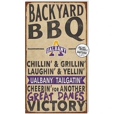 Brown UAlbany Great Danes 11'' x 20'' Indoor/Outdoor BBQ Sign