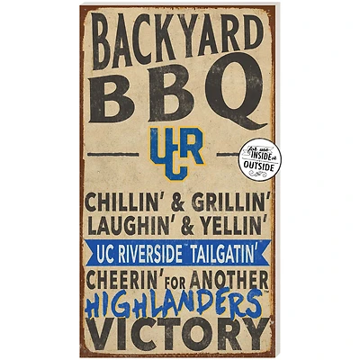 Brown UC Riverside Highlanders 11'' x 20'' Indoor/Outdoor BBQ Sign