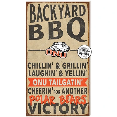 Brown Ohio Northern Polar Bears 11'' x 20'' Indoor/Outdoor BBQ Sign
