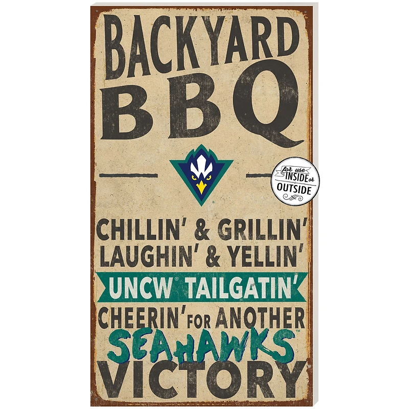 Brown UNC Wilmington Seahawks 11'' x 20'' Indoor/Outdoor BBQ Sign