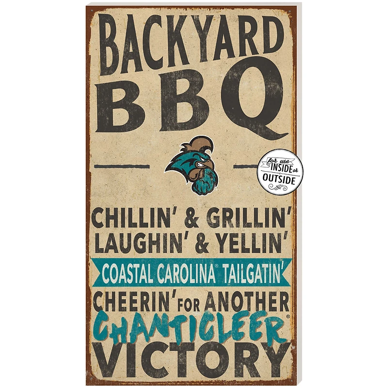 Brown Coastal Carolina Chanticleers 11'' x 20'' Indoor/Outdoor BBQ Sign