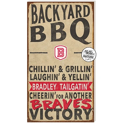 Brown Bradley Braves 11'' x 20'' Indoor/Outdoor BBQ Sign
