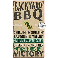 Brown William & Mary Tribe 11'' x 20'' Indoor/Outdoor BBQ Sign