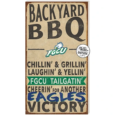 Brown Florida Gulf Coast Eagles 11'' x 20'' Indoor/Outdoor BBQ Sign