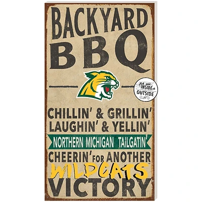 Brown Northern Michigan Wildcats 11'' x 20'' Indoor/Outdoor BBQ Sign