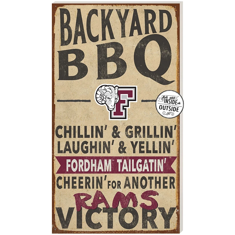 Brown Fordham Rams 11'' x 20'' Indoor/Outdoor BBQ Sign