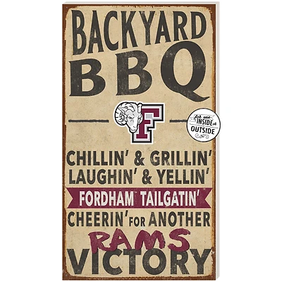 Brown Fordham Rams 11'' x 20'' Indoor/Outdoor BBQ Sign