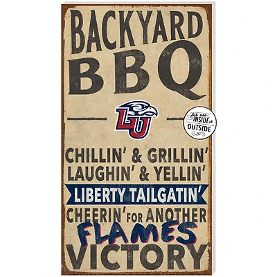 Brown Liberty Flames 11'' x 20'' Indoor/Outdoor BBQ Sign