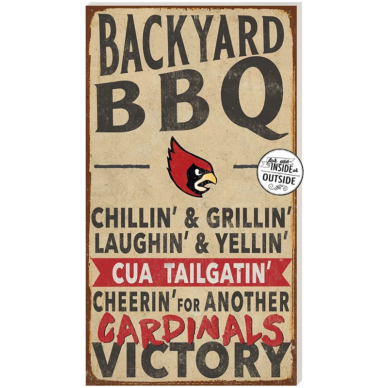 Brown Catholic University Cardinals 11'' x 20'' Indoor/Outdoor BBQ Sign