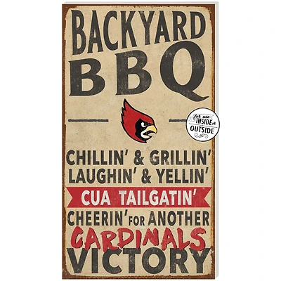 Brown Catholic University Cardinals 11'' x 20'' Indoor/Outdoor BBQ Sign