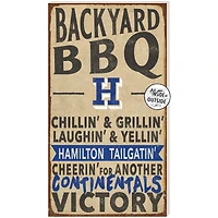 Brown Hamilton Continentals 11'' x 20'' Indoor/Outdoor BBQ Sign