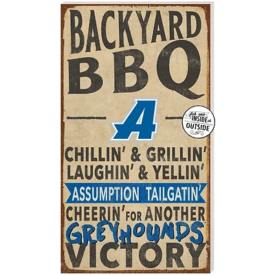 Brown Assumption Greyhounds 11'' x 20'' Indoor/Outdoor BBQ Sign