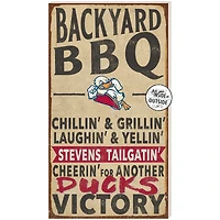 Brown Stevens Institute of Technology Ducks 11'' x 20'' Indoor/Outdoor BBQ Sign