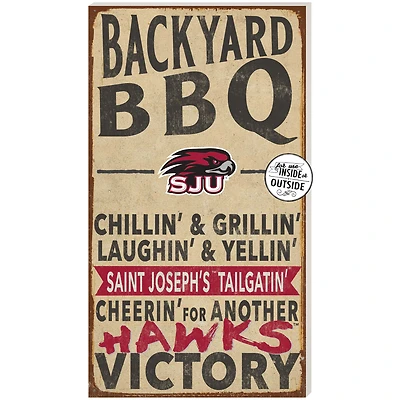 Brown Saint Joseph's Hawks 11'' x 20'' Indoor/Outdoor BBQ Sign