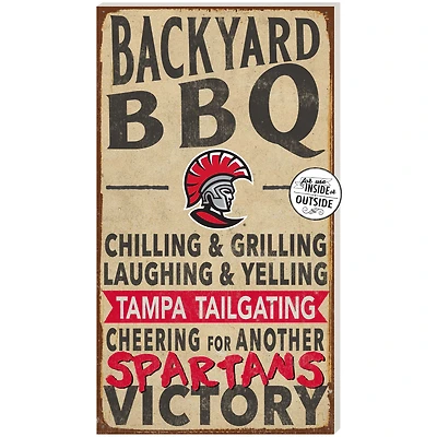 Brown University of Tampa Spartans 11'' x 20'' Indoor/Outdoor BBQ Sign