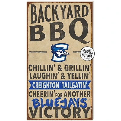 Brown Creighton Bluejays 11'' x 20'' Indoor/Outdoor BBQ Sign