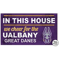 Purple UAlbany Great Danes 11'' x 20'' Indoor/Outdoor In This House Sign