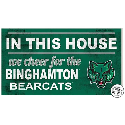 Green Binghamton Bearcats 11'' x 20'' Indoor/Outdoor In This House Sign